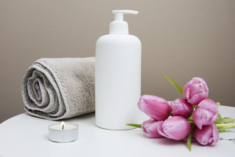 Luxury spa room with candles