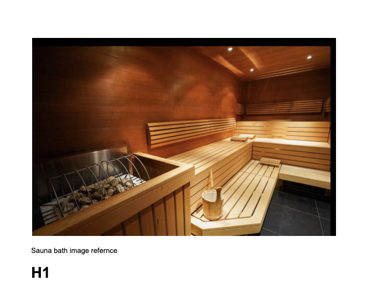 Interior of a premium private sauna at Zoyo Luxury Spa with wooden benches and heater